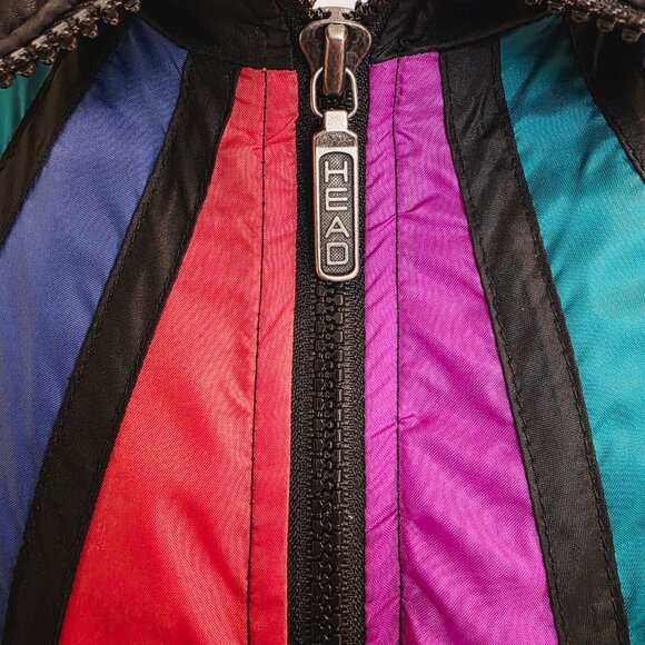 Vintage 80's Head Sportswear Rainbow Windbreaker Jacket - Picture 3 of 8